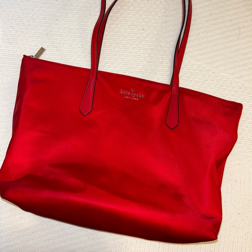 USED red kate spade tote